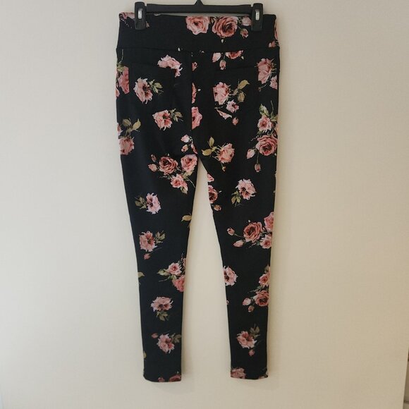 Shosho Floral Leggings Hot Pants Pockets Stretch Womens Large NEW NWT - Picture 7 of 11